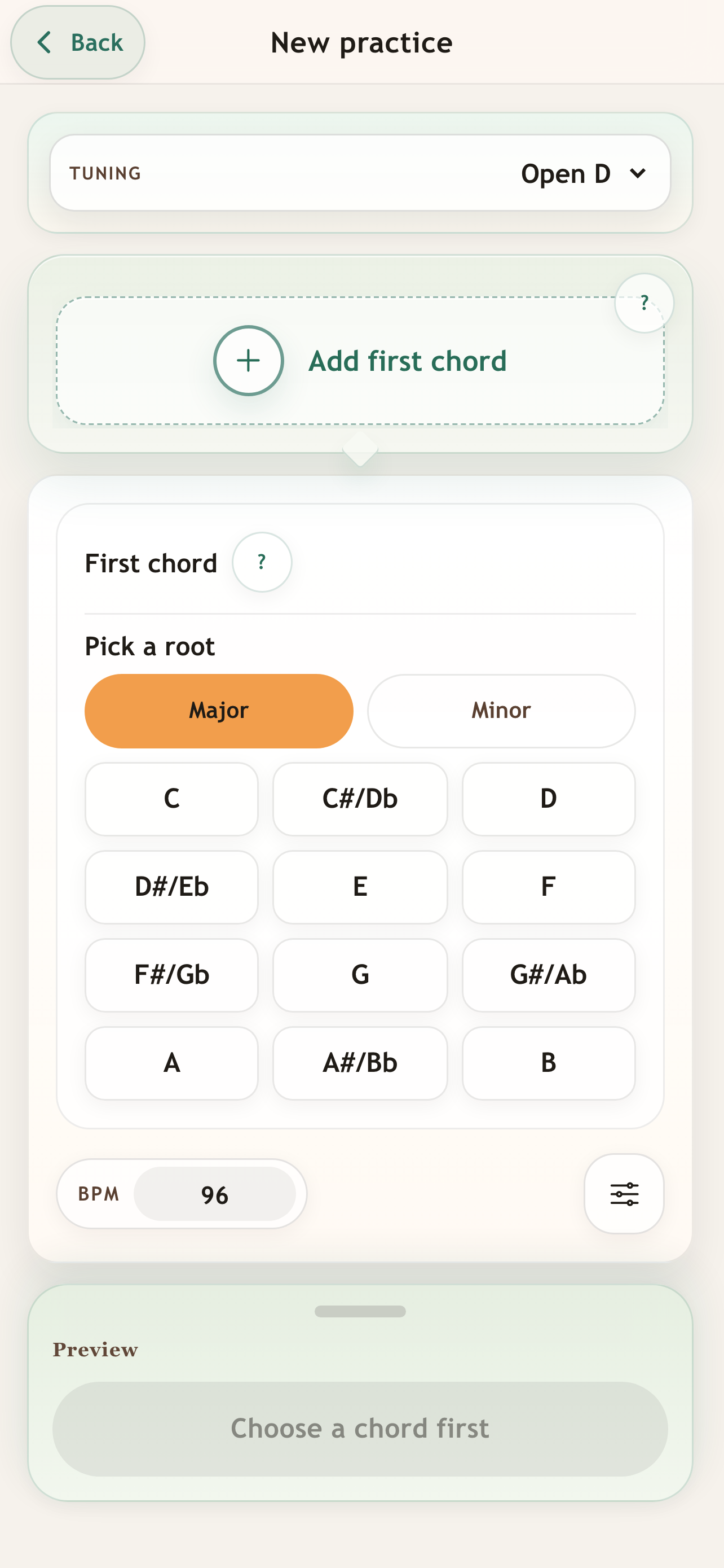 Guitar Open Tunings Trainer