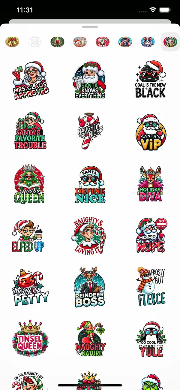 Screenshot #1 pour Sassy Christmas Stickers