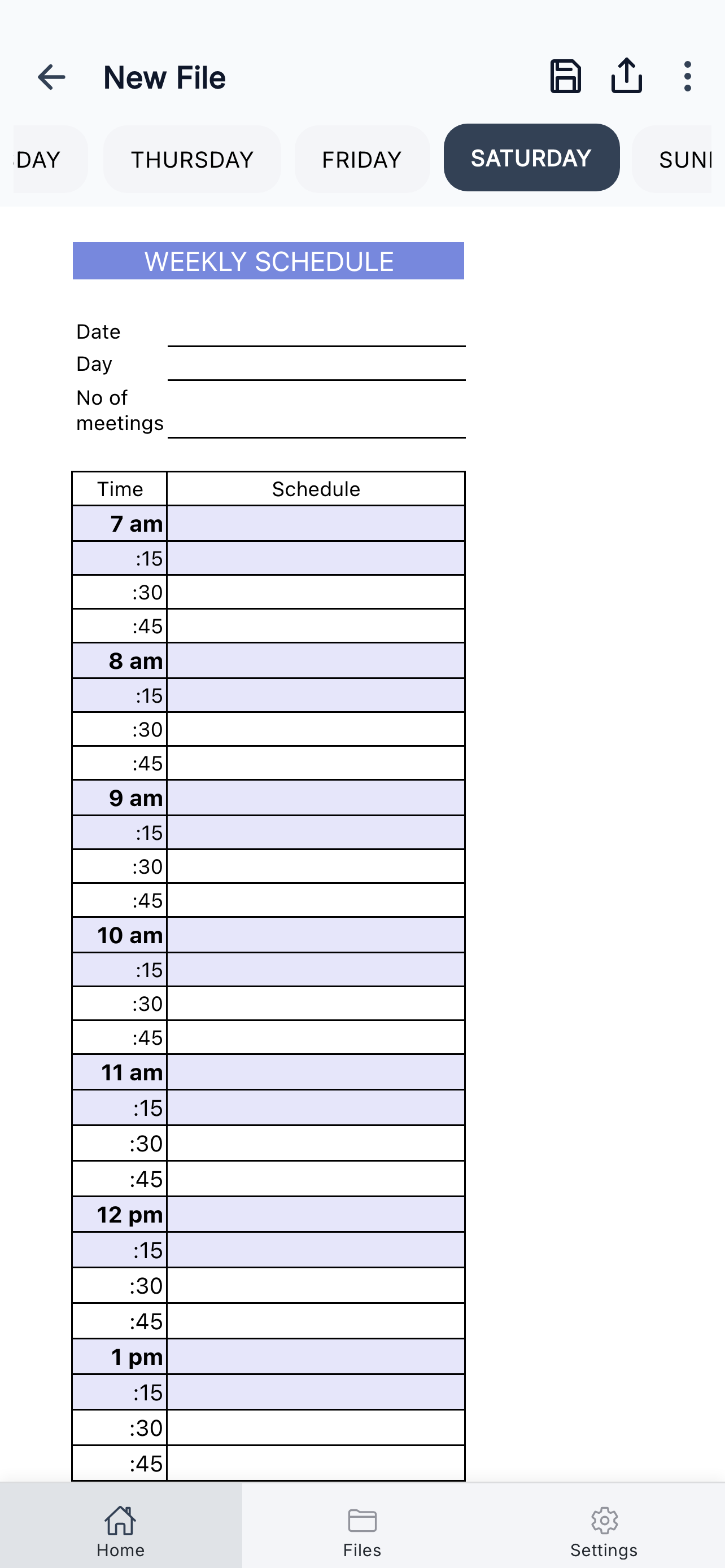 Week Schedule screenshot 7