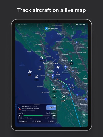 Plane Finder ⁃ Flight Tracker iPad screenshot