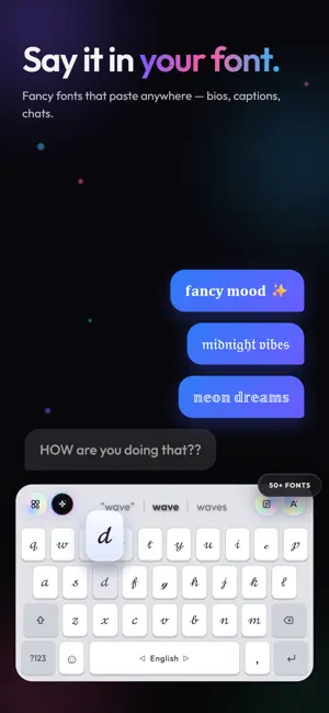 Wave AI Keyboard, Fonts, Skins screenshot 3