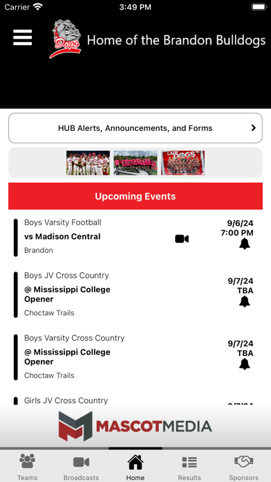 Brandon Bulldog Athletics Screenshot