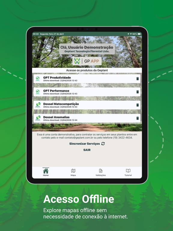 Geplant App iPad screenshot