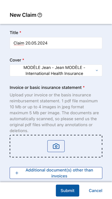 myUNIQA.ch Screenshot