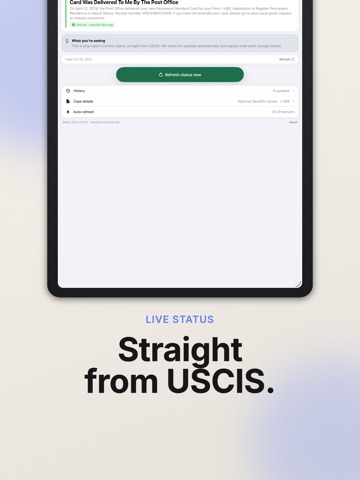 Case Tracker for USCIS NVC iPad screenshot
