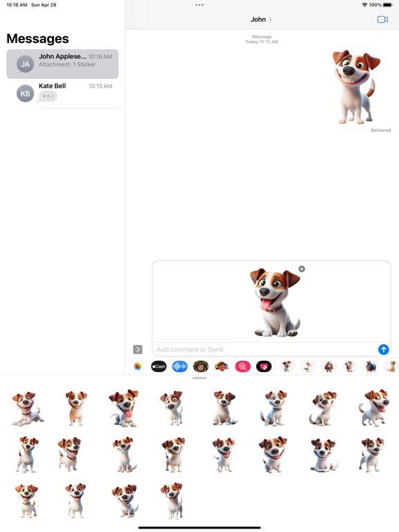Screenshot #5 pour Happy Jack Russell Stickers