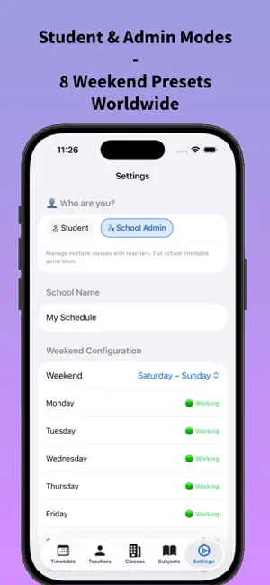 Class Timetable Maker screenshot 2