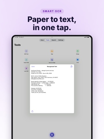 Document Scanner: Scan & Print iPad screenshot