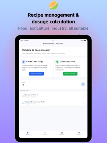 Recipe Master-Calculation iPad screenshot
