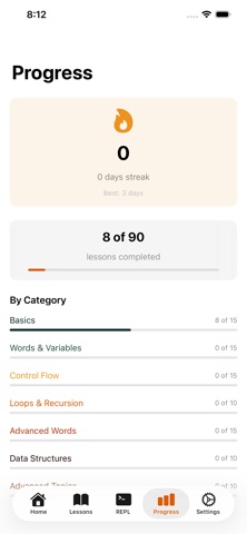 learnFORTH iPhone screenshot