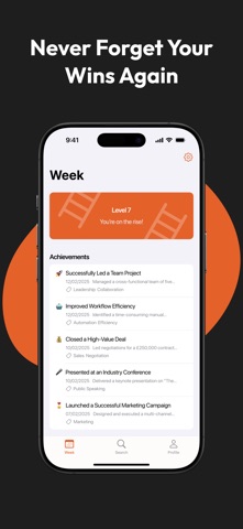 Climb: Career Achievement Log iPhone screenshot