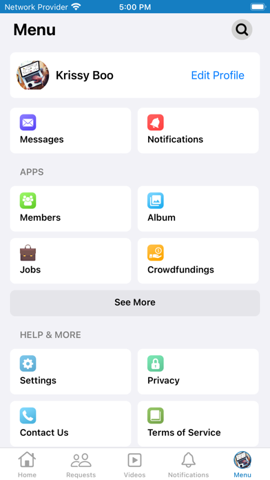 SocialEngine Native App Screenshot