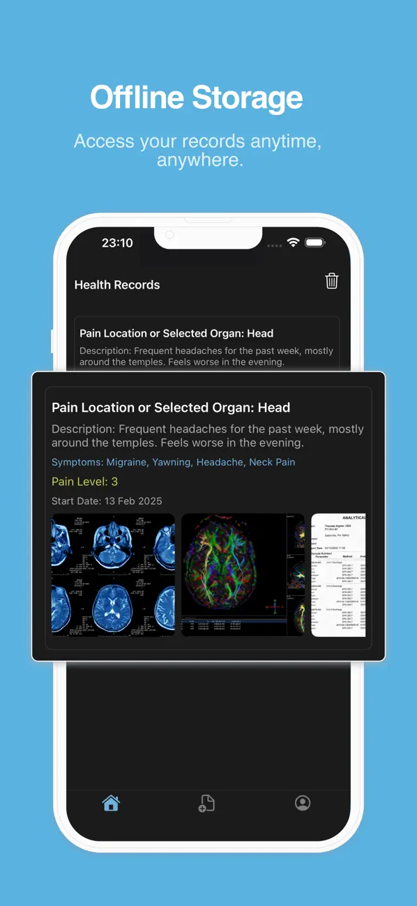 Screenshot #1 pour Health Records - Diary
