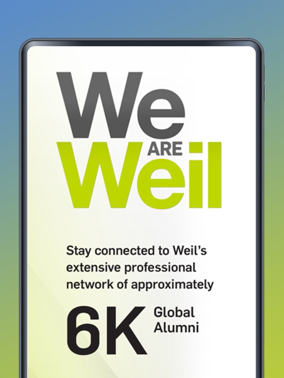 Weil Alumni iPad screenshot 1 - Business app