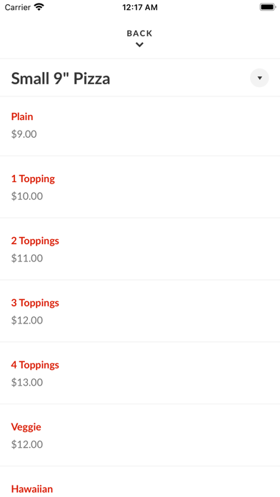 Fabio's Pizza iPhone screenshot 3 - Food & Drink app