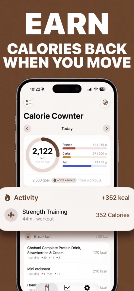 Calorie Cownter – Food Log screenshot 1