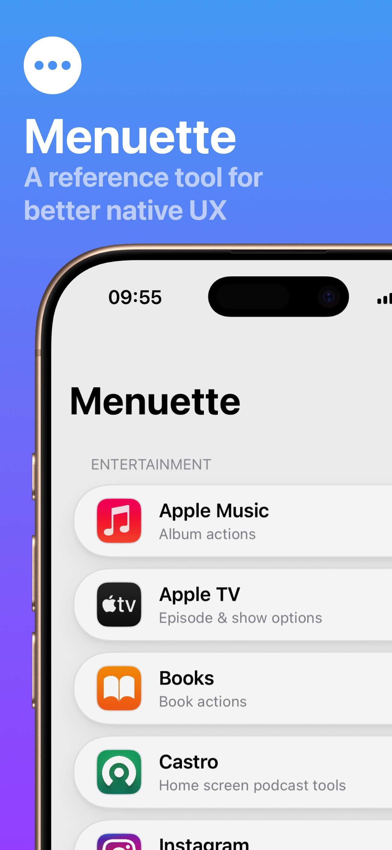 Menuette – iOS Menu Explorer