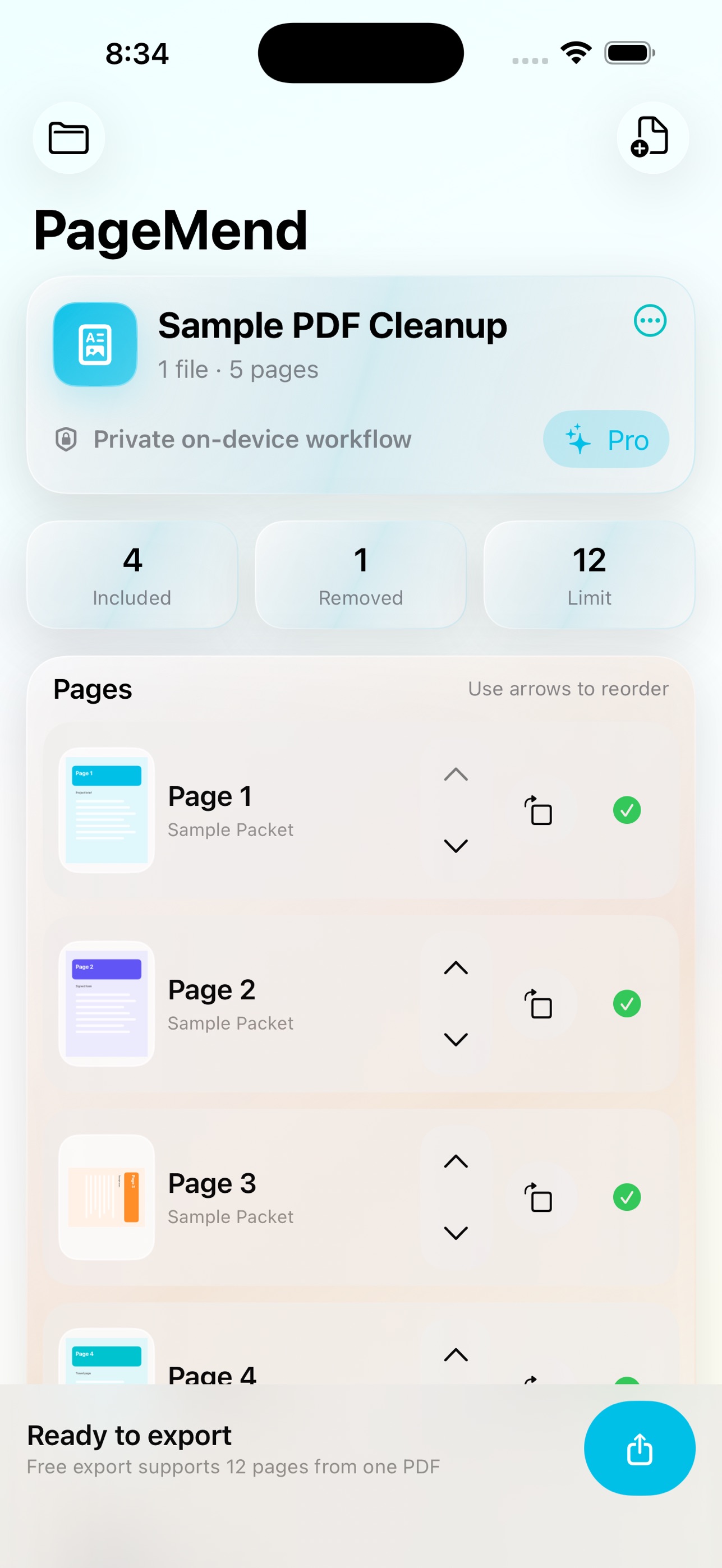 Screenshot 2 of PageMend PDF