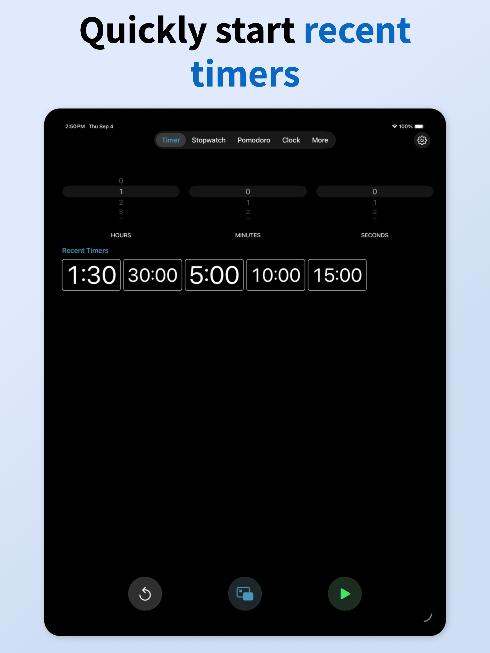 Pop Out Timer Stopwatch Clock
