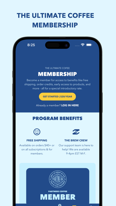 Partners Coffee: Order & Track iPhone screenshot 4 - Shopping app