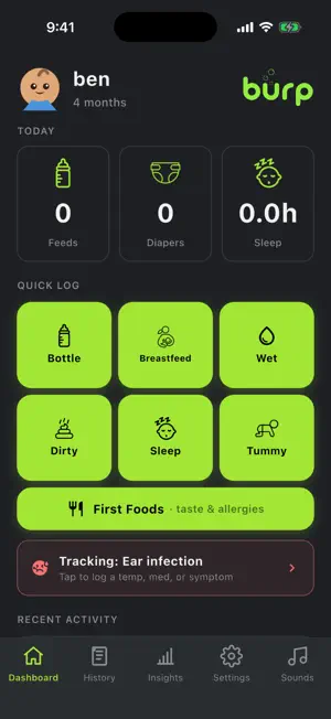 Burp Baby Tracker screenshot 1