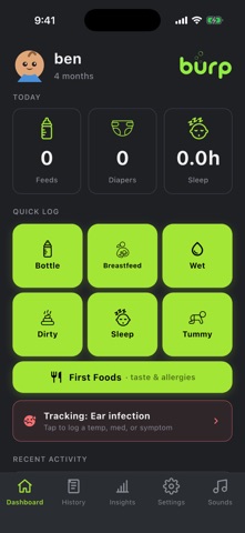 Burp Baby Tracker Screenshot 1 of 10