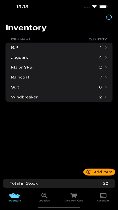 J.B.S Inventory Management Screenshot