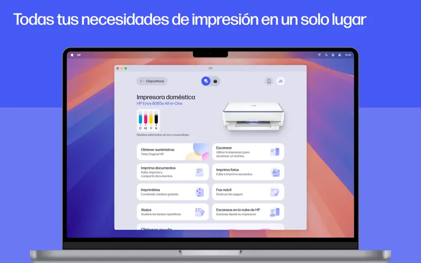 Captura de pantalla de HP: Impresión Y Soporte en iPhone 1