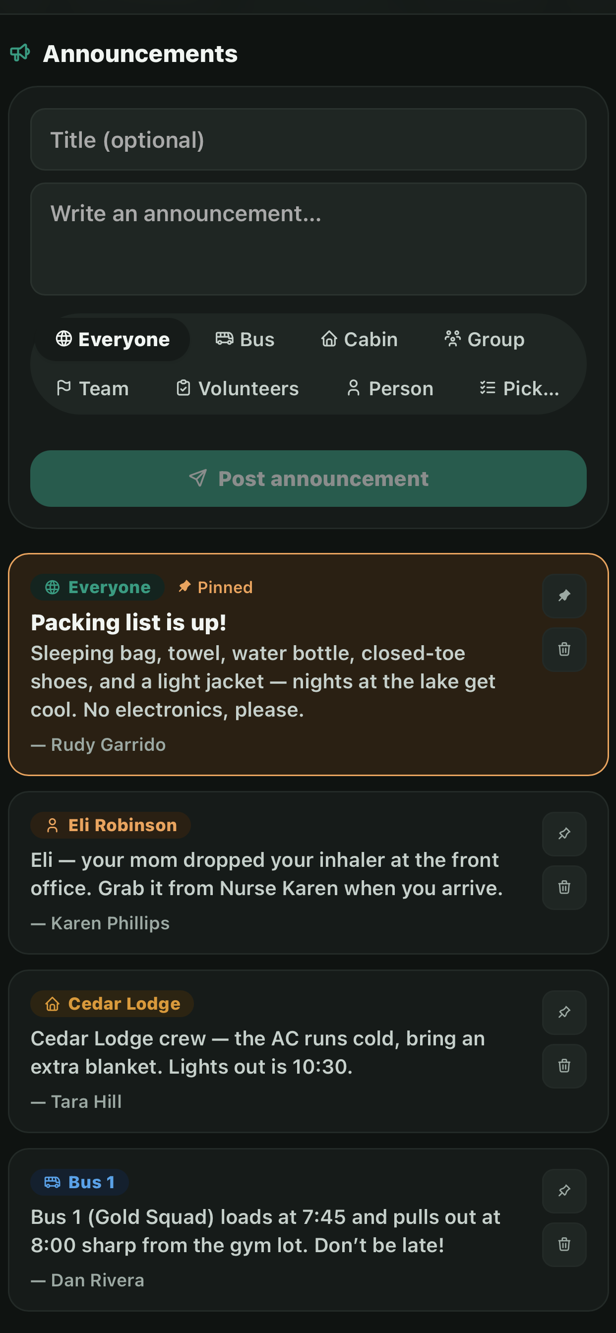 CampHQ - Camp Manager screenshot 3