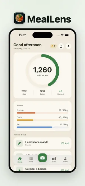 MealLens: AI Calorie Tracker screenshot 1