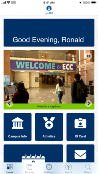 MyECC Experience Screenshot