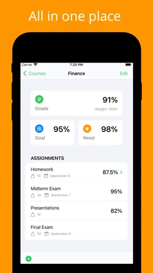Grade Control: Homework App screenshot 2