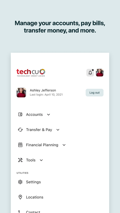 Tech CU iPhone screenshot 4 - Finance app