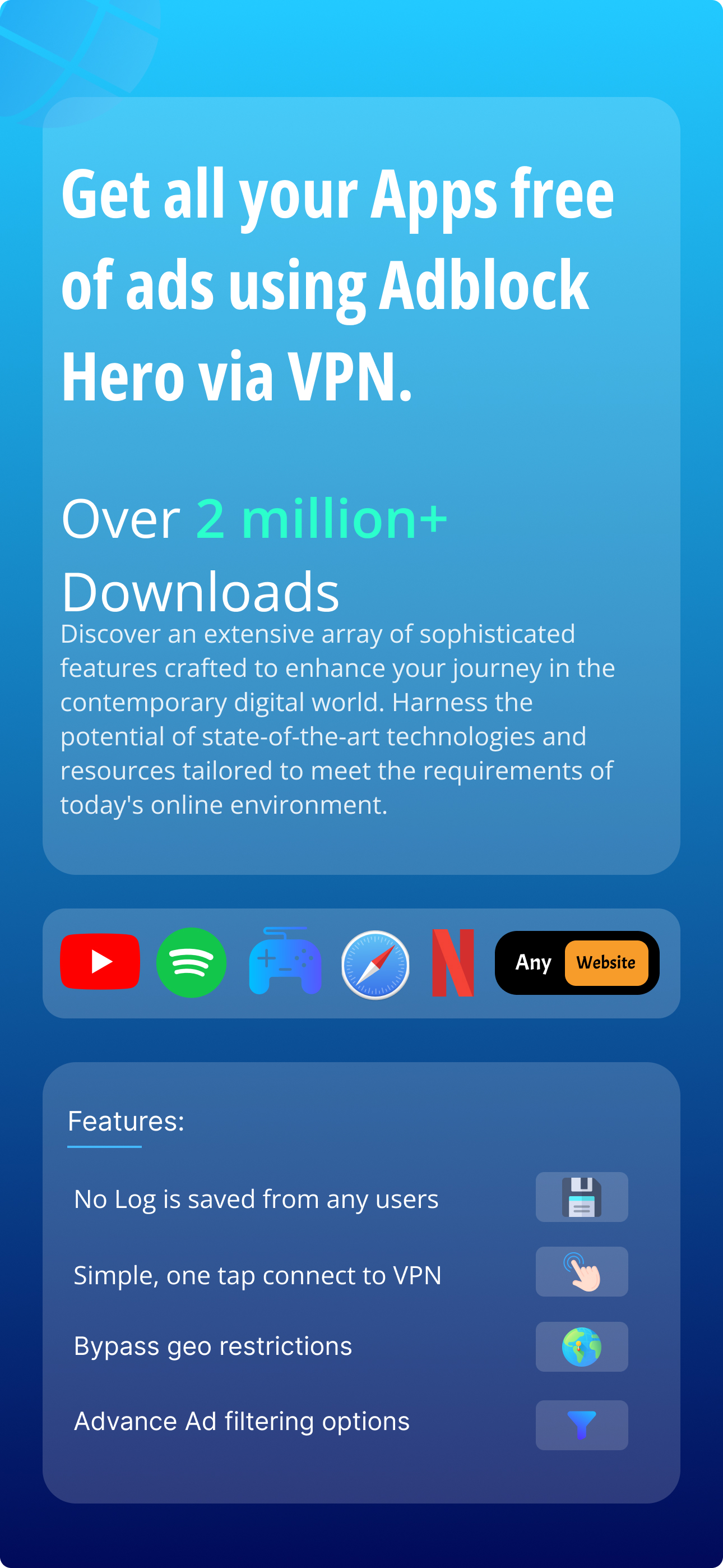 Adblock Hero : VPN & Private