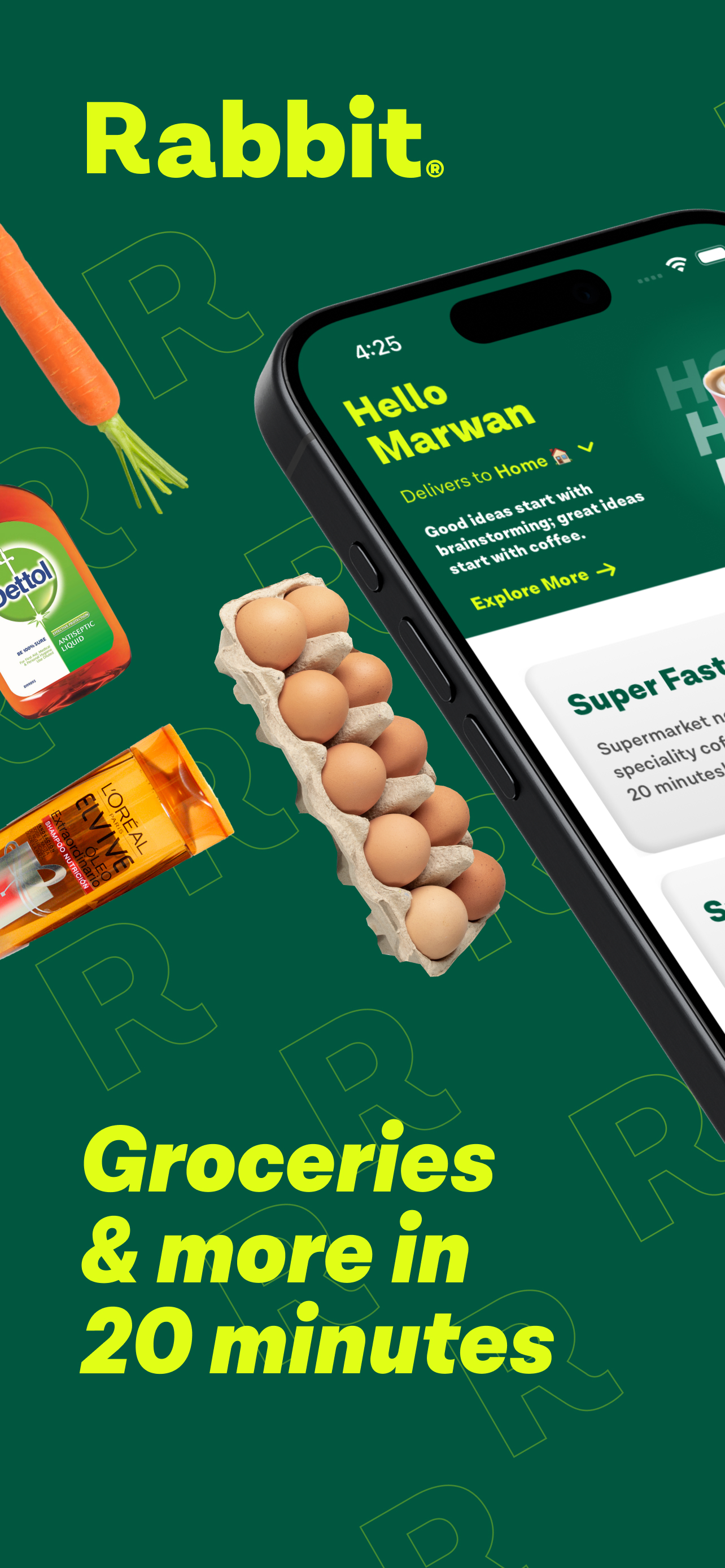 Rabbit: 20 mins delivery