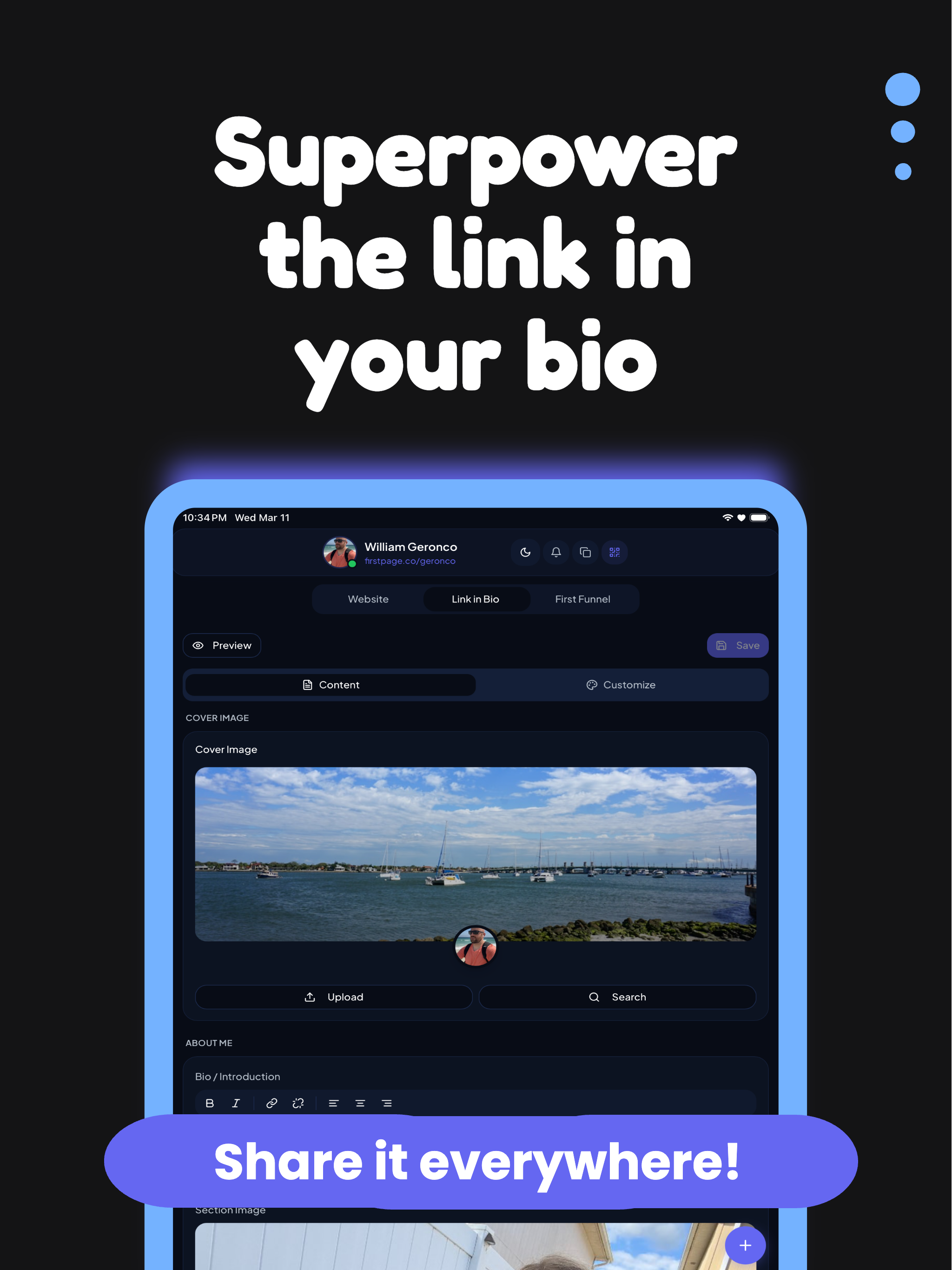 FirstPage - Bio Links & Sites screenshot 12