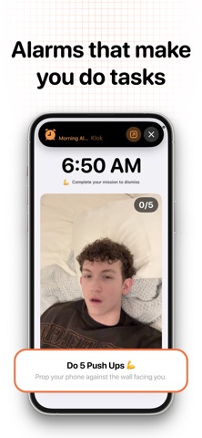 Klok: Wake Up On Time iPhone screenshot
