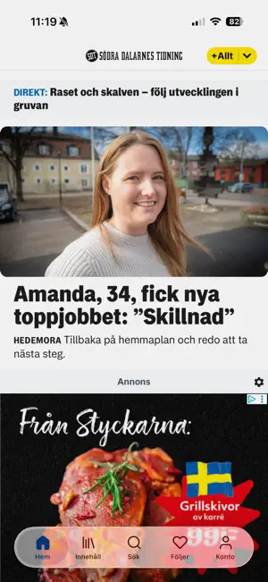 Södra Dalarnes Tidning screenshot 1