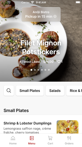 AnQi Bistro app screenshot 2