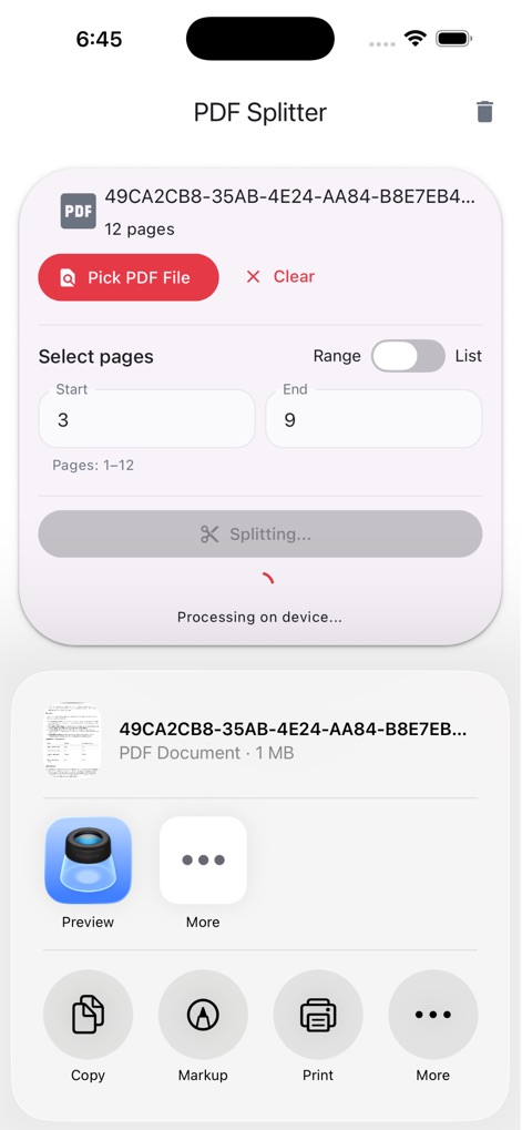PDF Splitter Studio - Productivity App | MWM