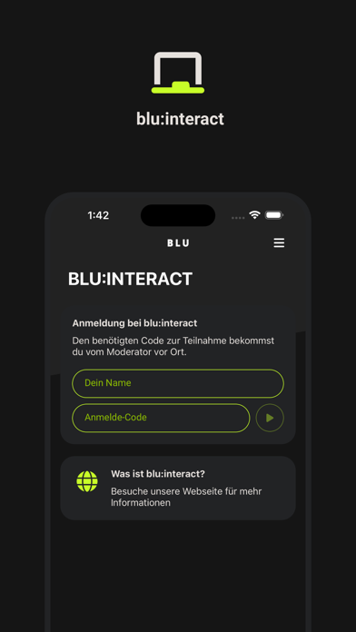 blu:app Screenshot