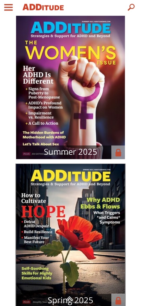ADDitude Magazine - Lifestyle App | MWM