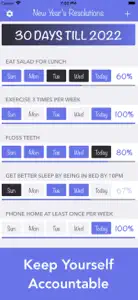 New Year's Resolutions Tracker screenshot #1 for iPhone