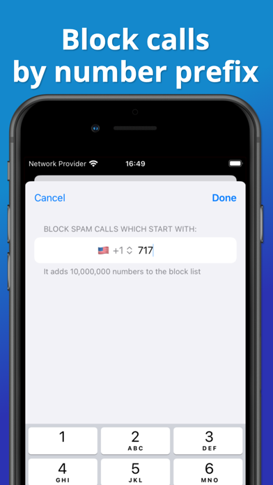 Spamless Block Nuisance Calls iPhone screenshot 4 - Utilities app