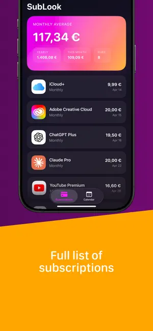 SubLook: Subscription Tracker screenshot 4