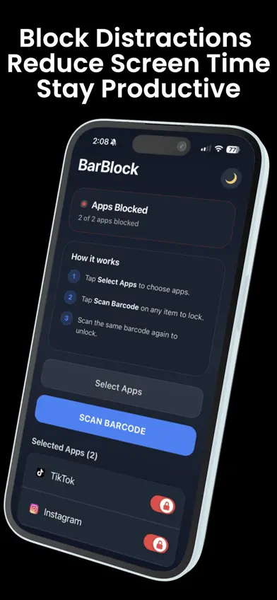 BarBlock: Barcode App Blocker screenshot 1