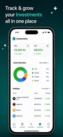 FinSynca – AI Finance & Budget iPhone screenshot