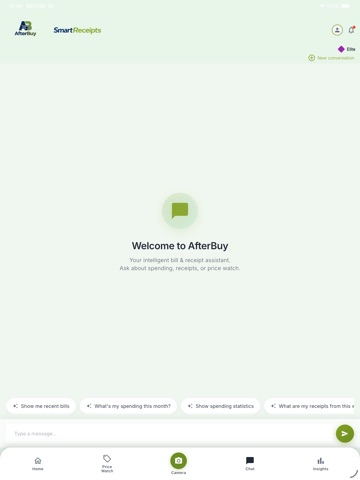 Smart Receipts - AfterBuy iPad screenshot