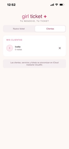 Girl Ticket iPhone screenshot