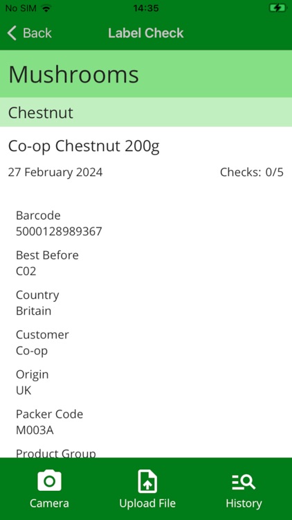 Label Verification by Consus